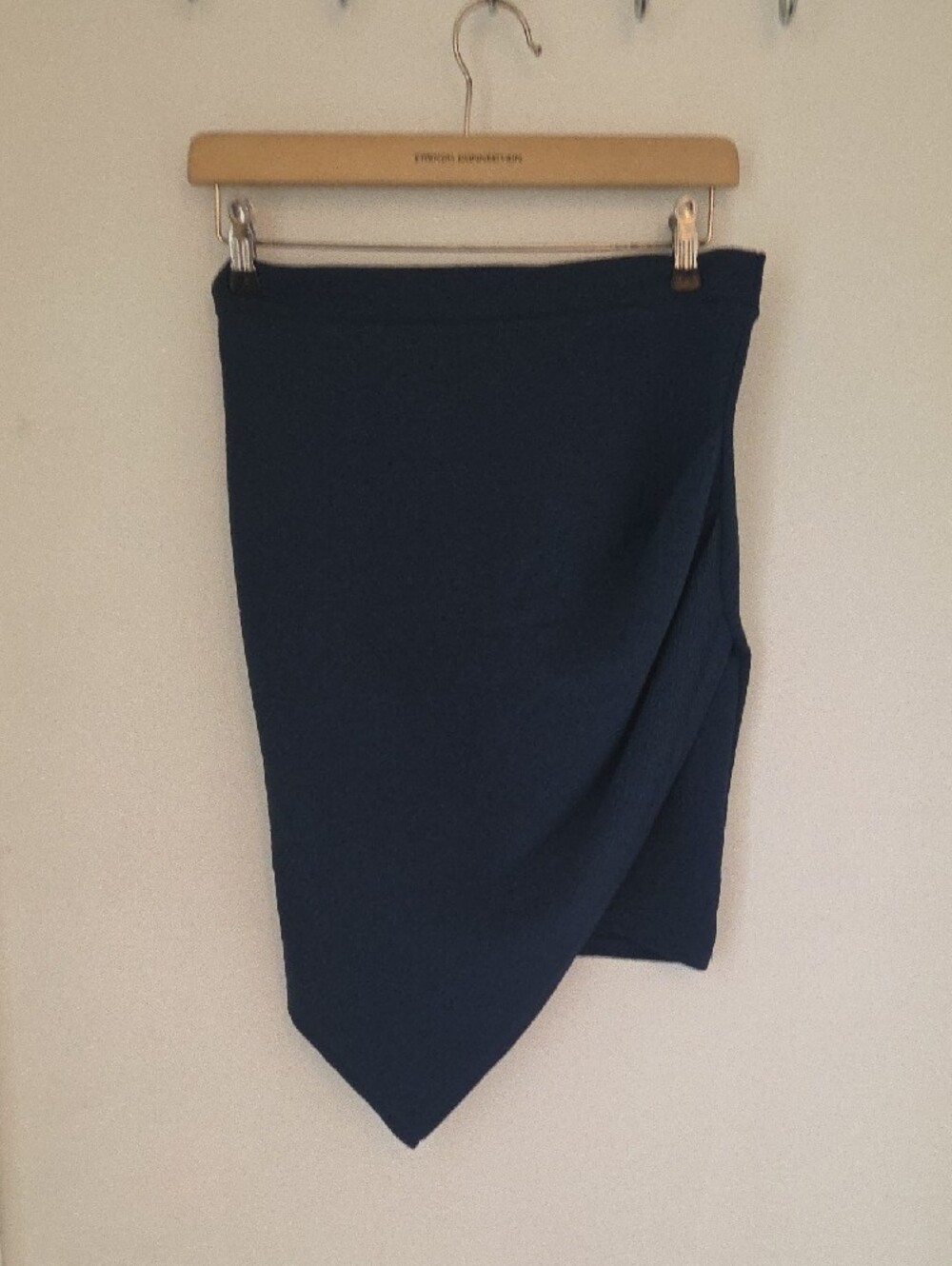 Dark Blue Asymmetric Pencil Skirt